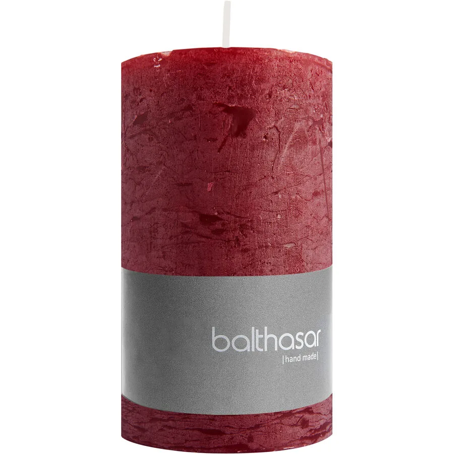 Balthasar Kerze Rustico antikrot H10 cm D6 cm, Brenndauer 10h - Material: Wachs