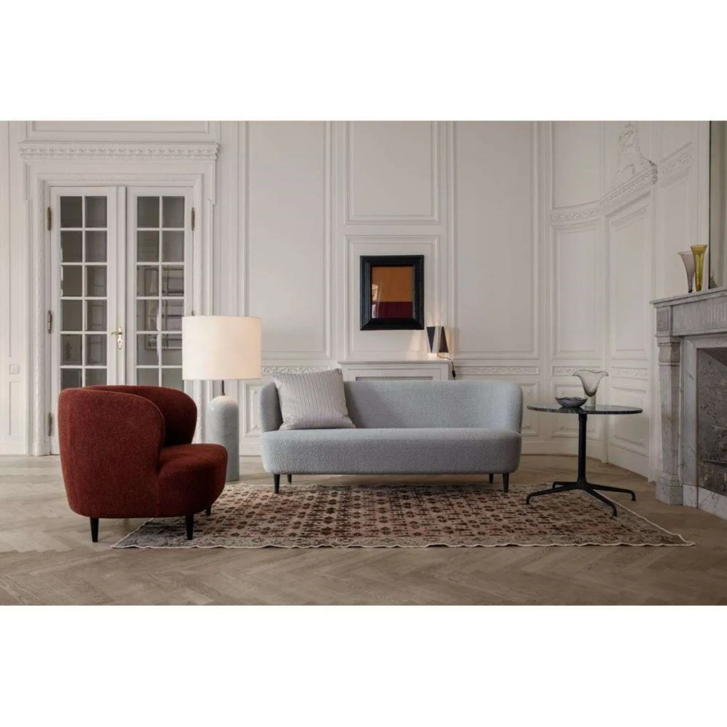 Gravity XL High Stehleuchte White Marble/White - GUBI - Wohnzimmer - Marmor