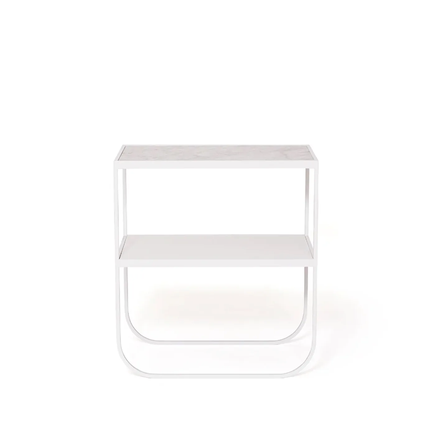 Asplund - Tati Console 65 - White / Carrara Marble - Avlastningsbord - Broberg & Ridderstråle - Vit - Metall/Sten