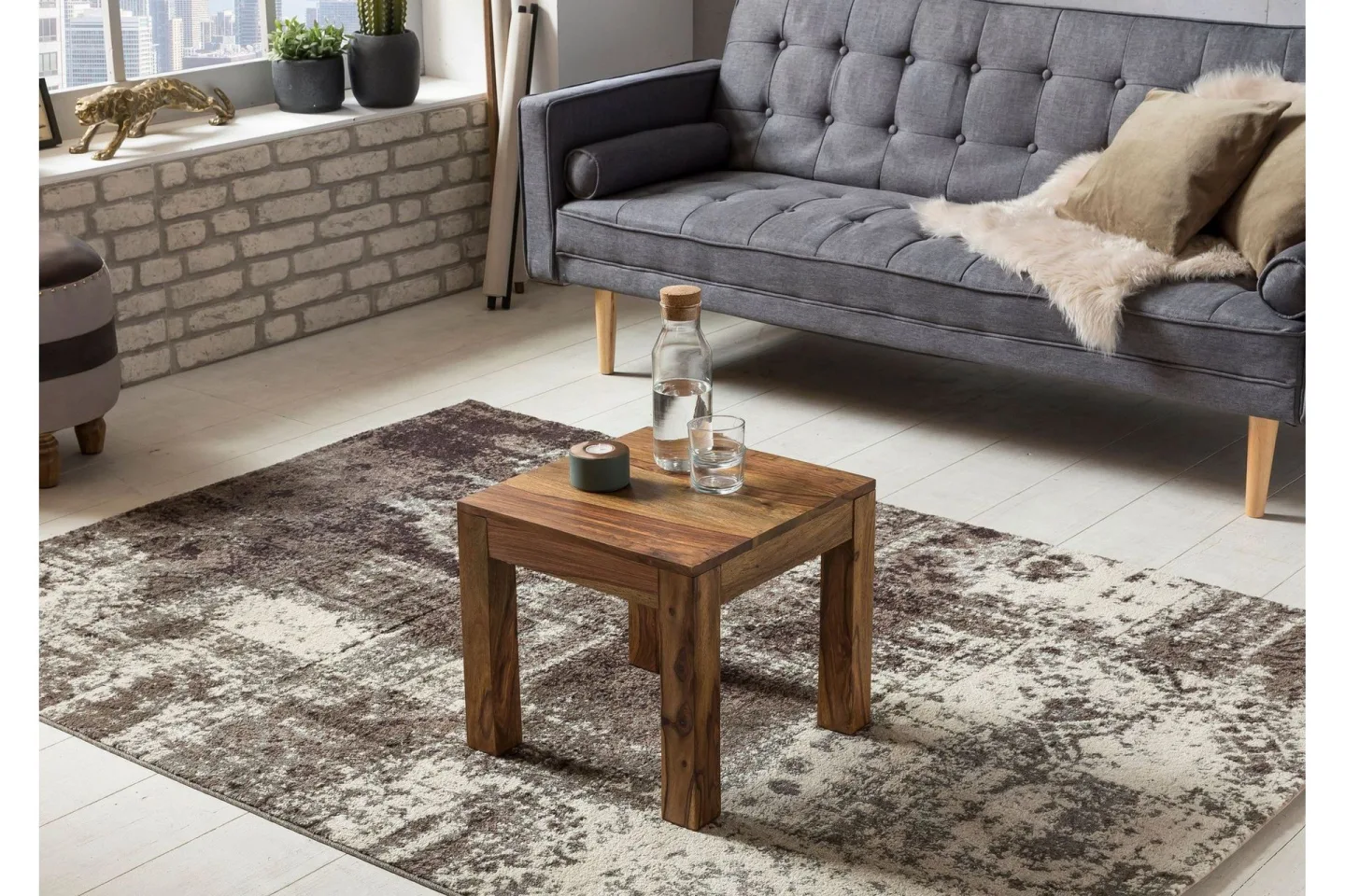 Latrone Soffbord 45 cm - Massivt Trä