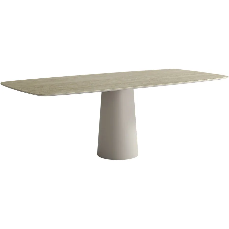 Tisch Cinto beige Keramik, Metall B 92 T 200 cm
