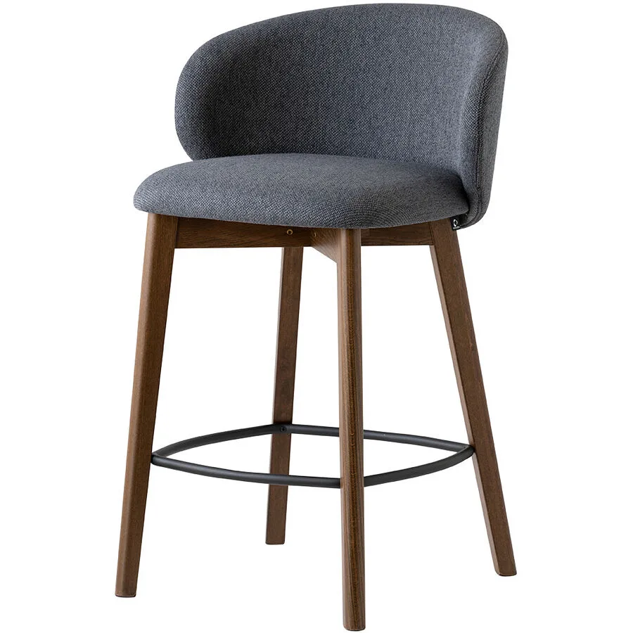 CONNUBIA Barhocker Tuka anthrazit Buche H 88 cm