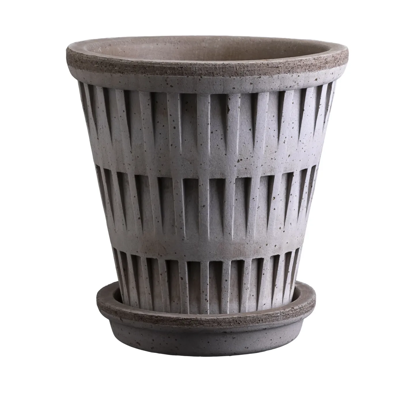 Bergs Potter Pantheon raw Blumentopf Grey, Ø12 cm