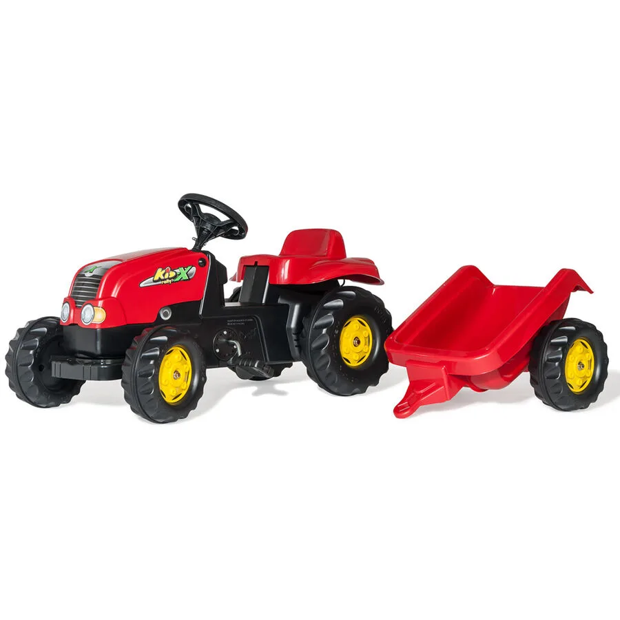 RollyKid X mit Anhänger Rolly Toys Rot Kunststoff