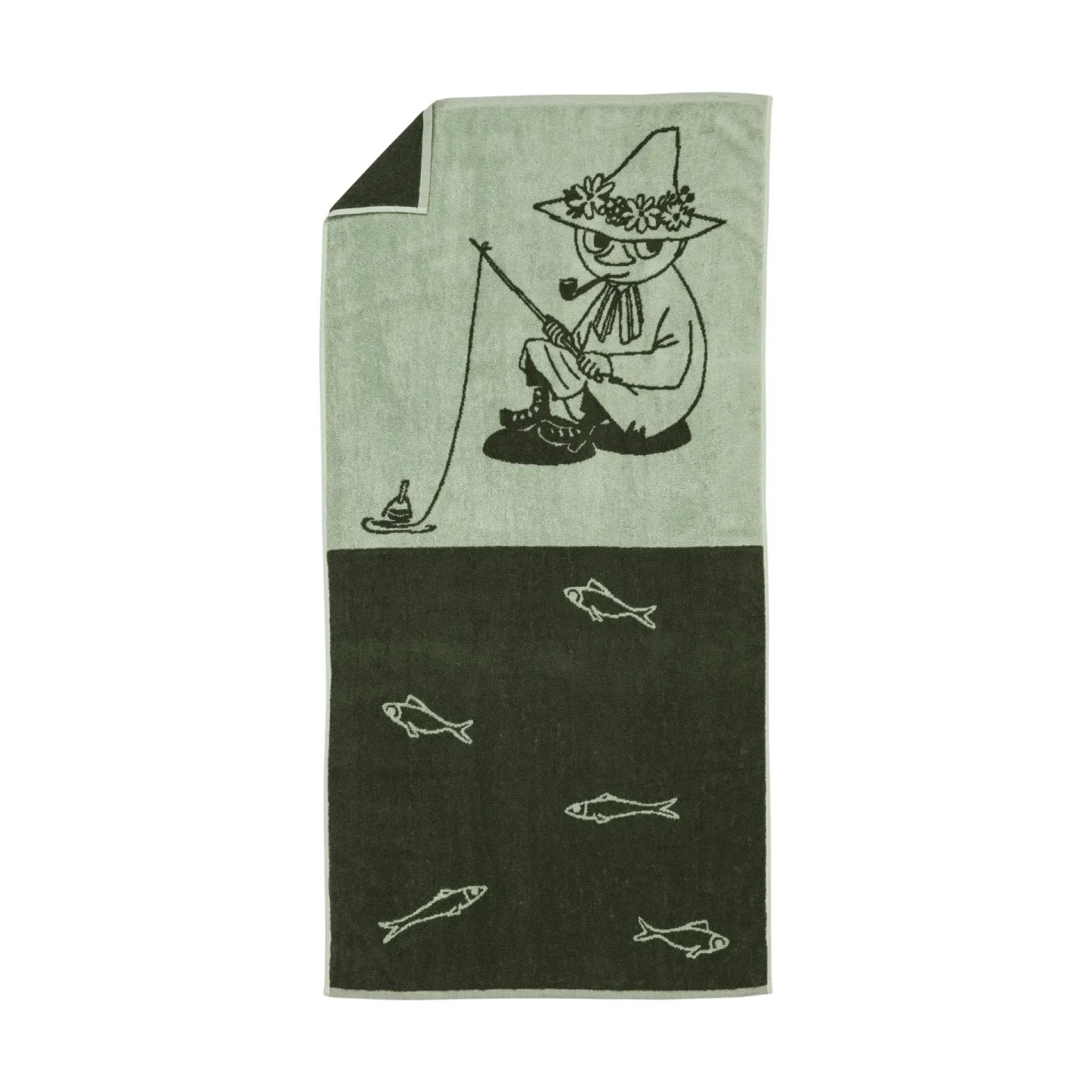 Moomin Arabia Mumin Badehandtuch 70x140cm Snusmumriken grün