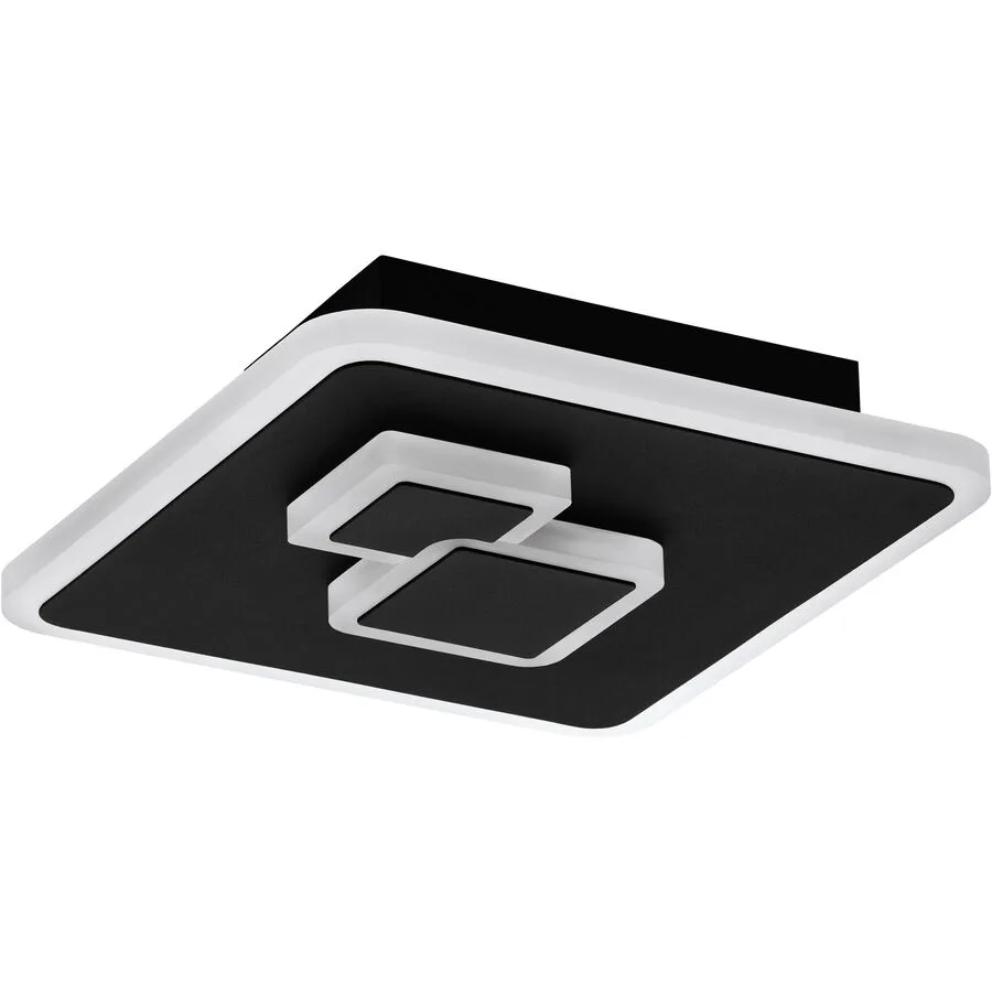 Eglo Deckenlampe Cadegal Schwarz Stahl 20 cm 5 cm - LED - Lichtfarbe: Helles Neutralweiss - LED Energiesparlampen