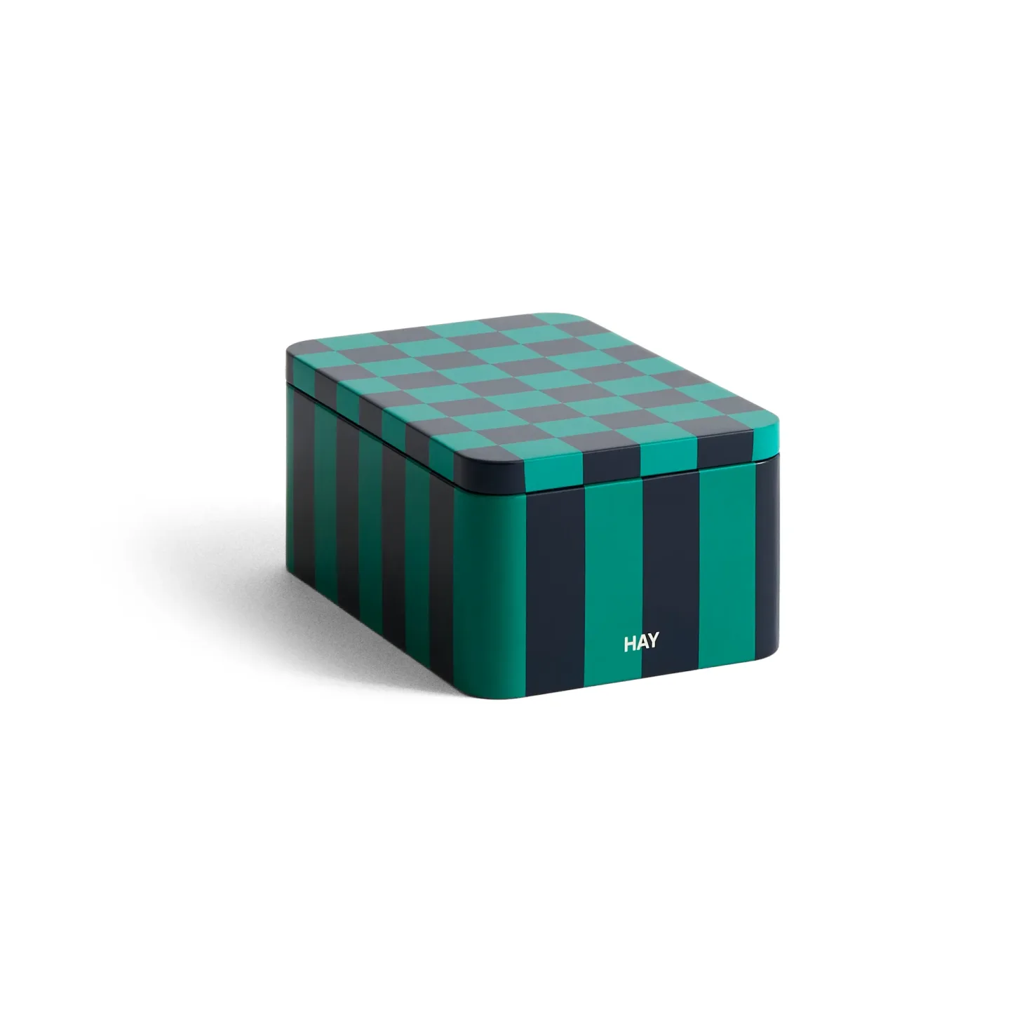 HAY Tin Container Verwahrungsdose small Green-dark blue