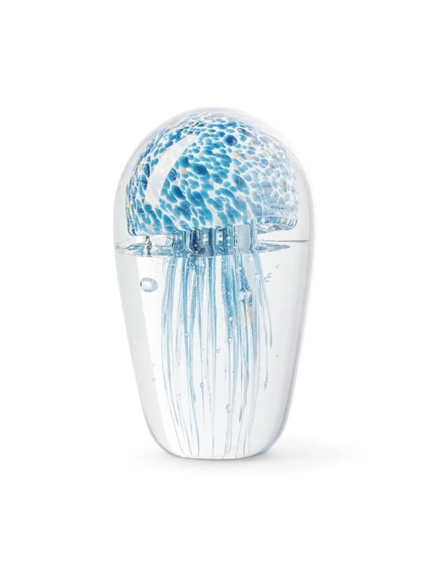 Abhika Briefbeschwerer Jellyfish in Glas Blau H: 15 cm | Schubiger Möbel