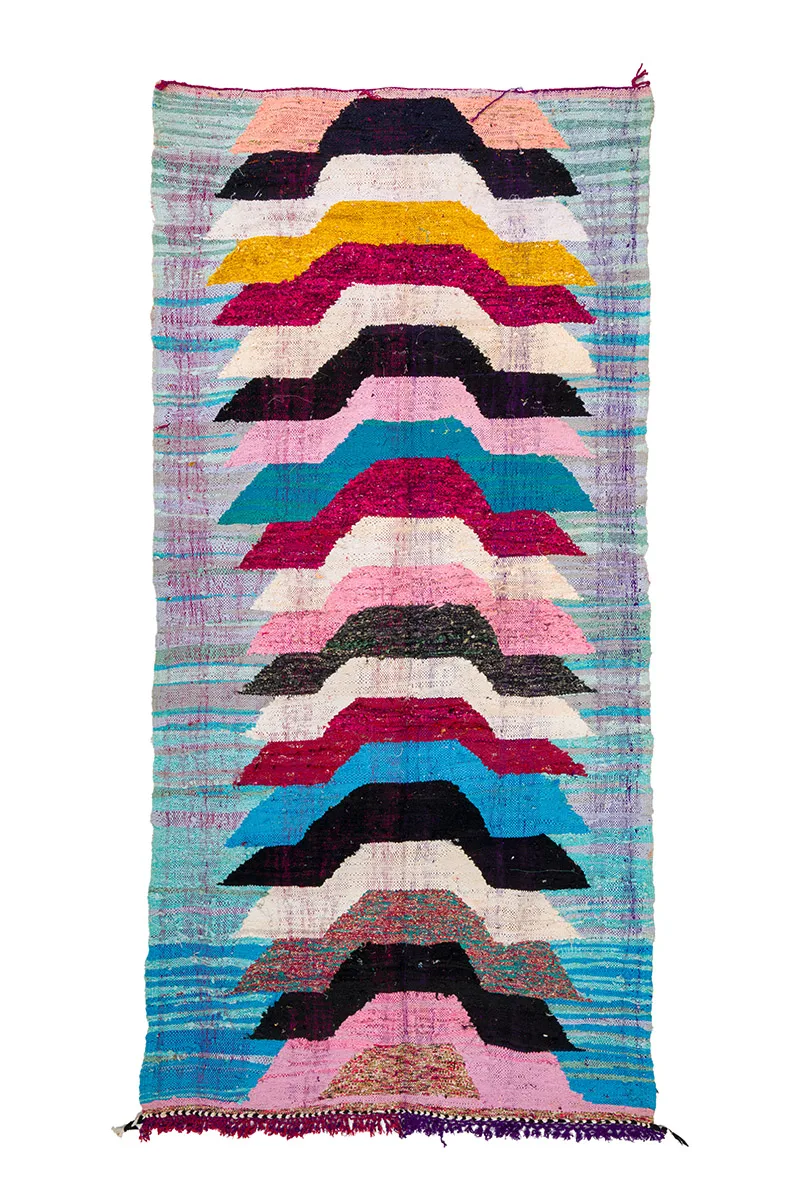 Marokkansk Boucherouite-teppe 150 x 310 cm (Størrelse: 150 x 310 cm)