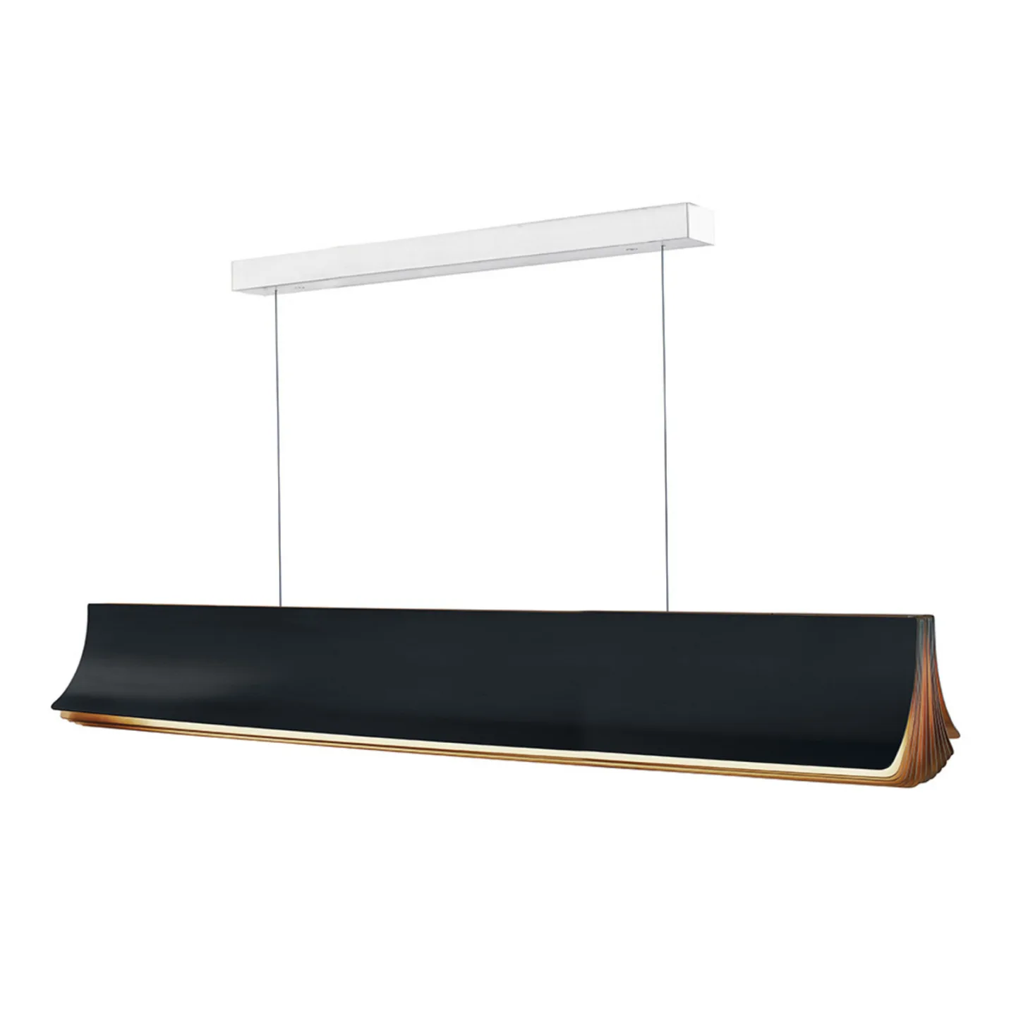 Respiro 1200 Pendelleuchte Schwarz/Gold - DCW - Wohnzimmer - Aluminium