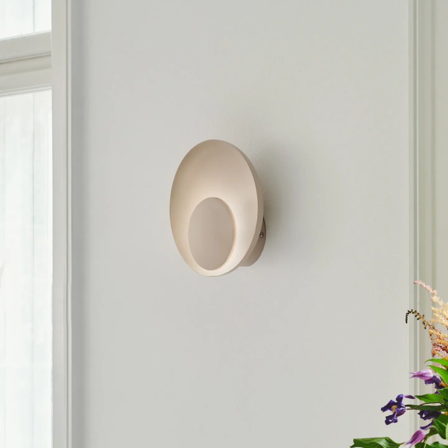 Marsi væglampe beige - Nordlux - Stue - Metal - Rund