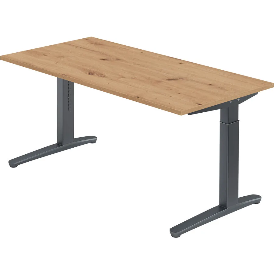 Schreibtisch Office Asteiche Holzwerkstoff B 160 T 80 cm
