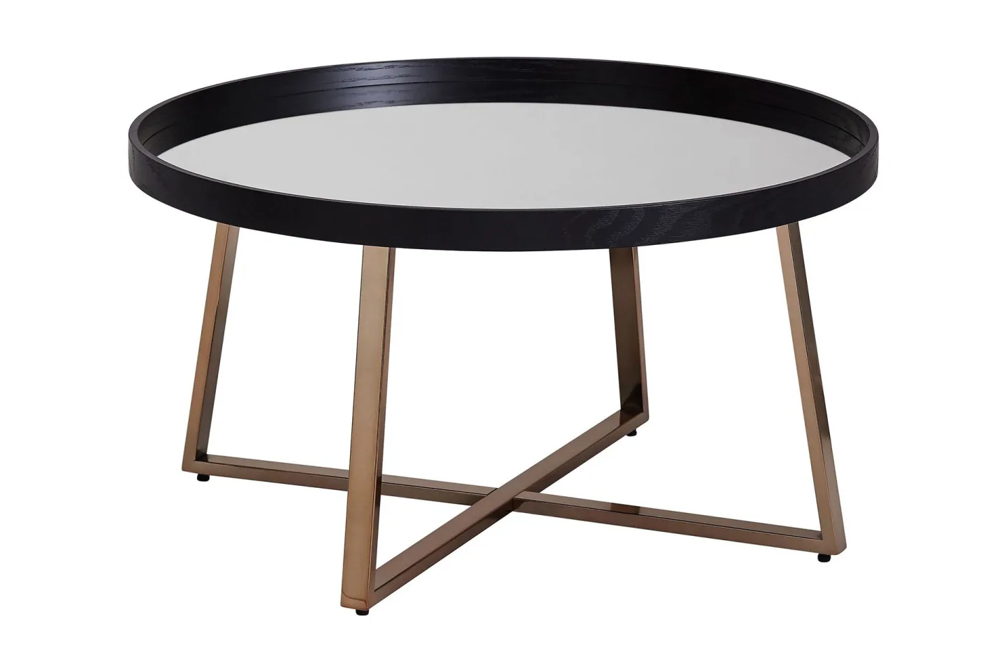 Elphin Soffbord 78 cm Runt - Glas/Svart