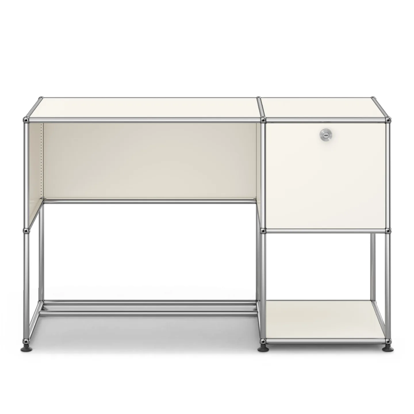 USM - USM Haller Storage Desk B21 Pure White - Skrivbord - Fritz Haller & Paul Schärer - Vit - Metall
