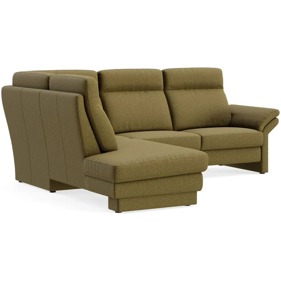 Ecksofa Albula Links Echtstoff Cosmopolitan messing B 250 T 215 cm - Möbel Konfigurator: Traummöbel individuell zusammenstellen