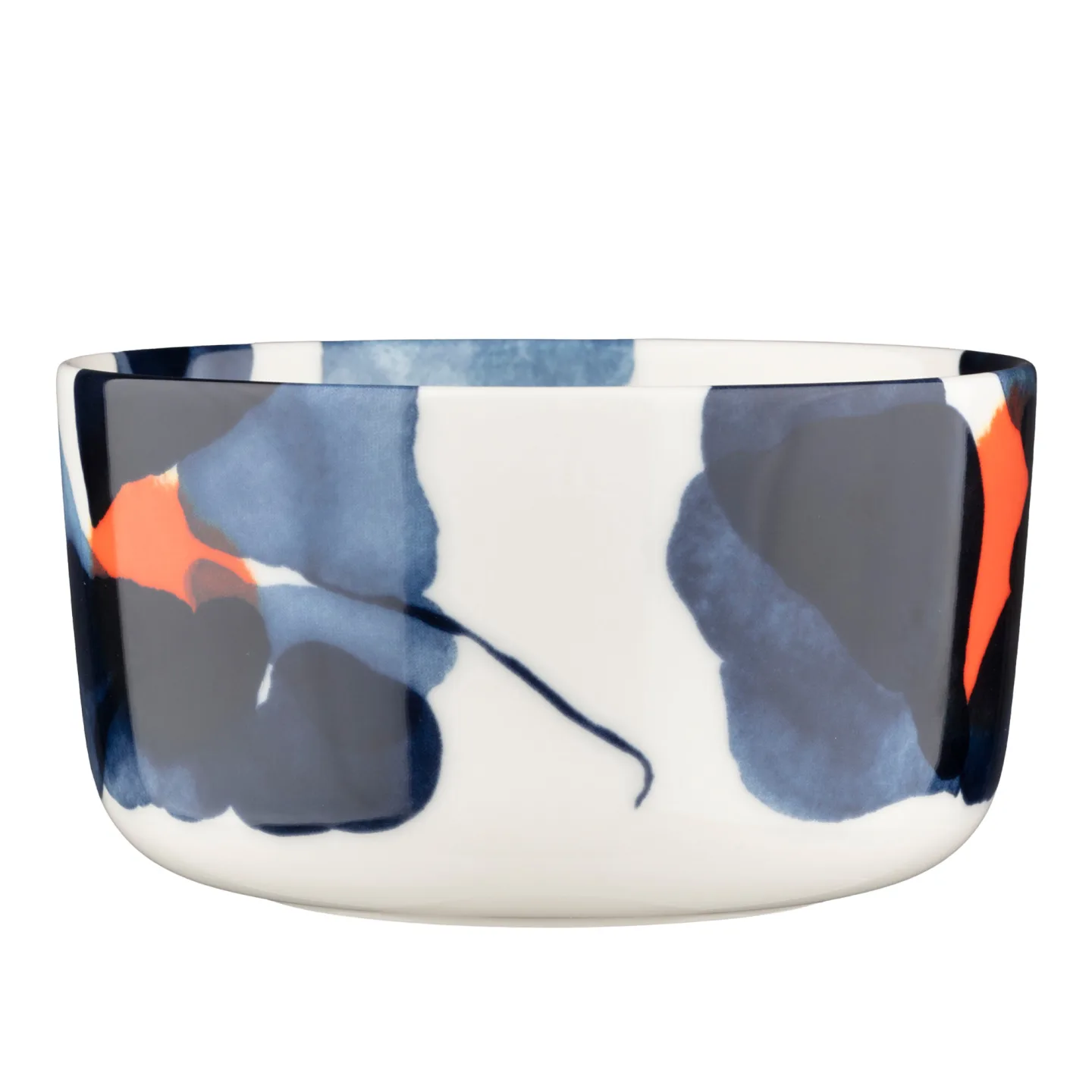 Marimekko - Valssi Bowl 5 dl White Blue Orange - Serveringsskålar - Sami Ruotsalainen