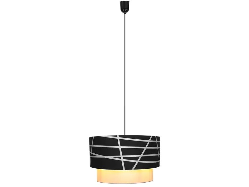Hängelampe URBANITY 50x120cm 60W schwarz