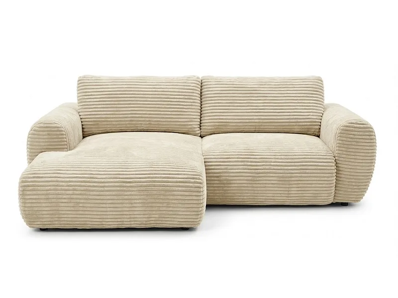 Ecksofa BOBOCHIC LUCIEN Cord-Stoff beige