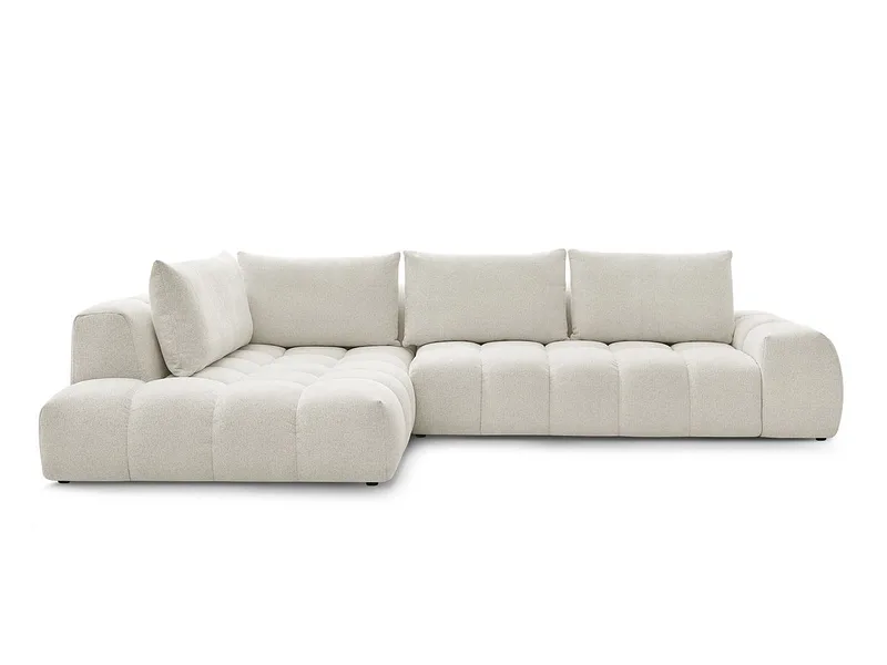 Ecksofa BOBOCHIC EVEREST Stoff chiniert weiss