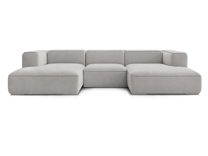 Wohnlandschaft BOBOCHIC ZEPHYR Stoff mit Textur hellgrau