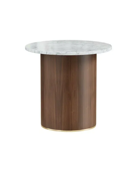 Delano sidebord rund valnød