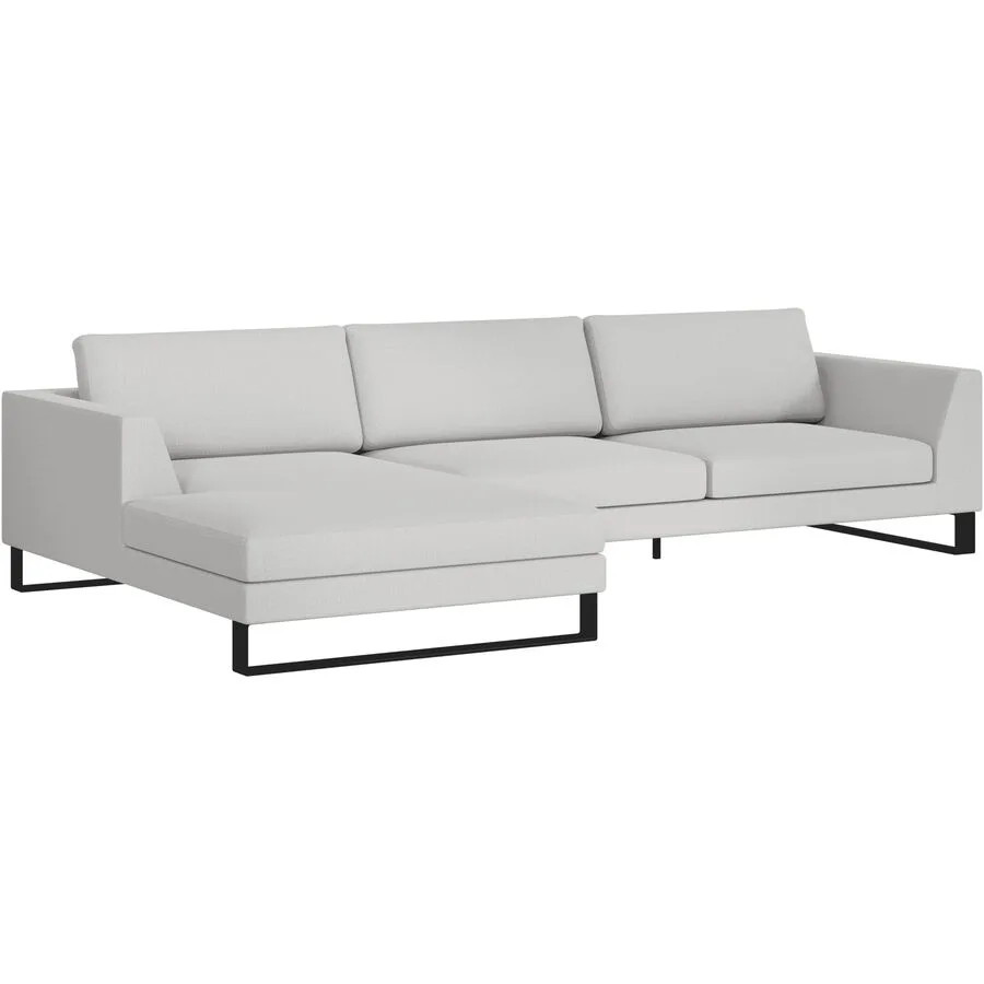 Ecksofa Domino Links Stoff natur B 310 T 181 cm - Möbel Konfigurator: Traummöbel individuell zusammenstellen