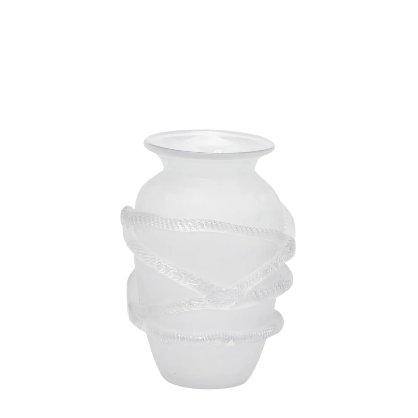 Edg Vase Anphore mit Schlange Glas H: 25 cm | Schubiger Möbel