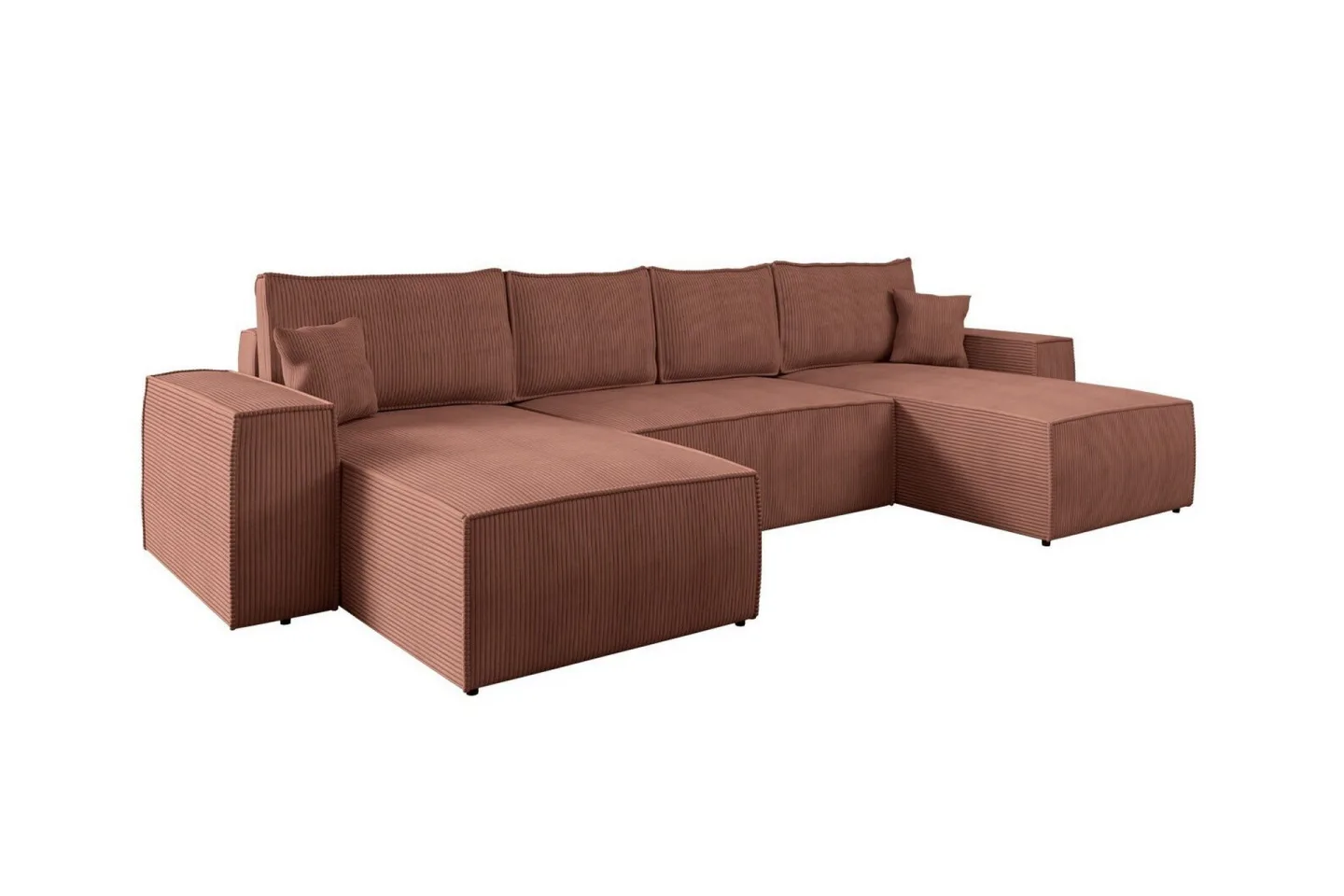 Knocklong 4-sits Hörnbäddsoffa - Rosa