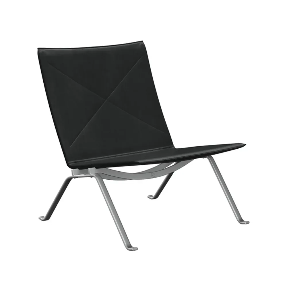 Fritz Hansen PK22 fåtölj Leather grace black