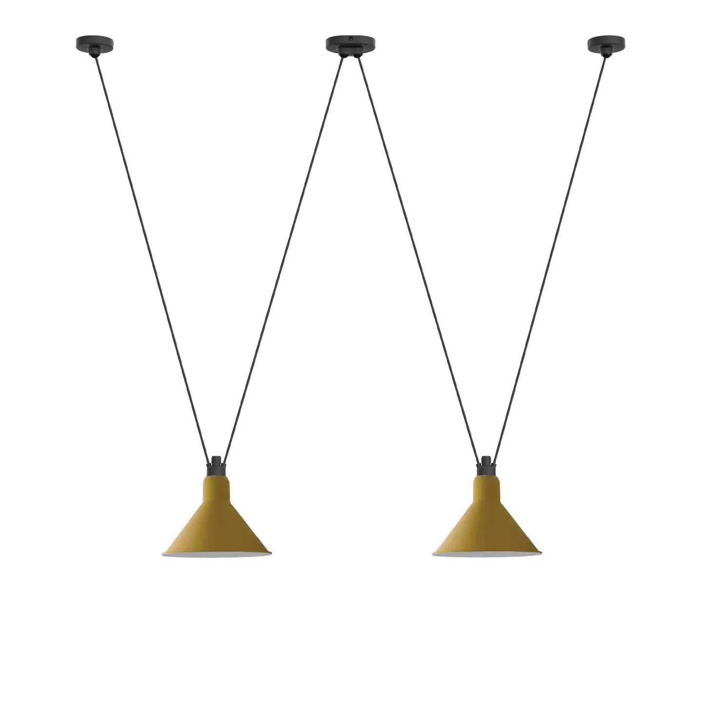 DCWéditions - Les Acrobates De Gras 324 L Conic Yellow - Pendellampor - Bernard-Albin Gras - Gul