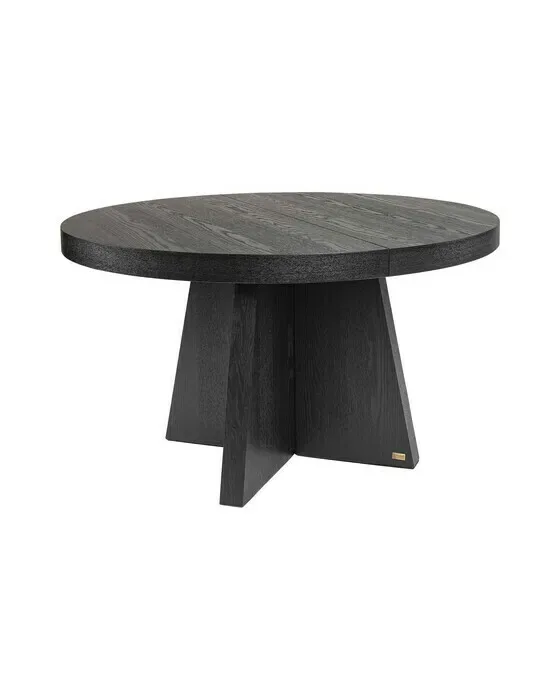 Trent udtræksspisebord sort 130-250 x 130 cm