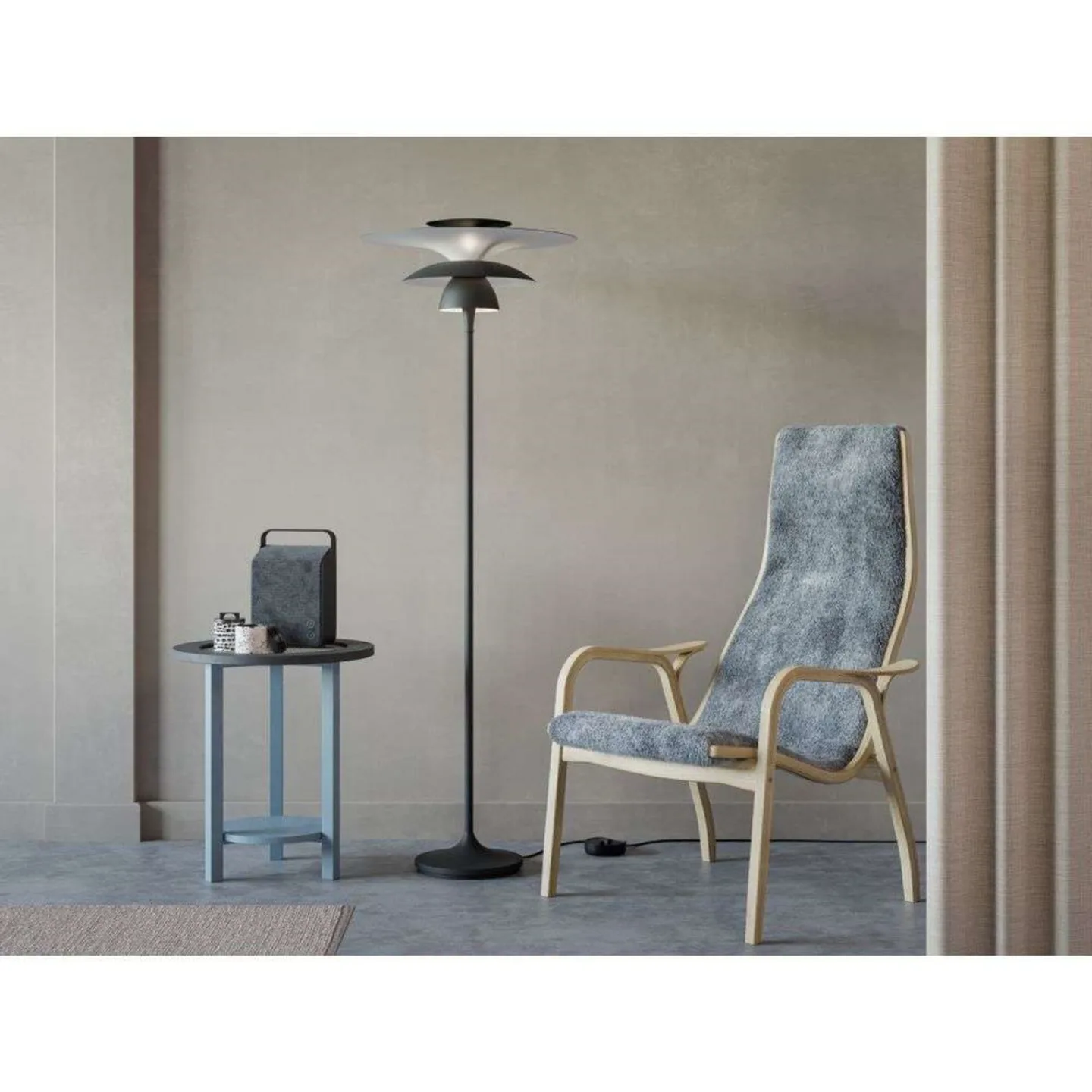 Picasso Stehleuchte H149 Matt Black - Belid - Wohnzimmer - Metall