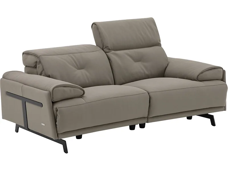 2er Sofa CAMPO DE FIORI SIENA Echtleder taupe