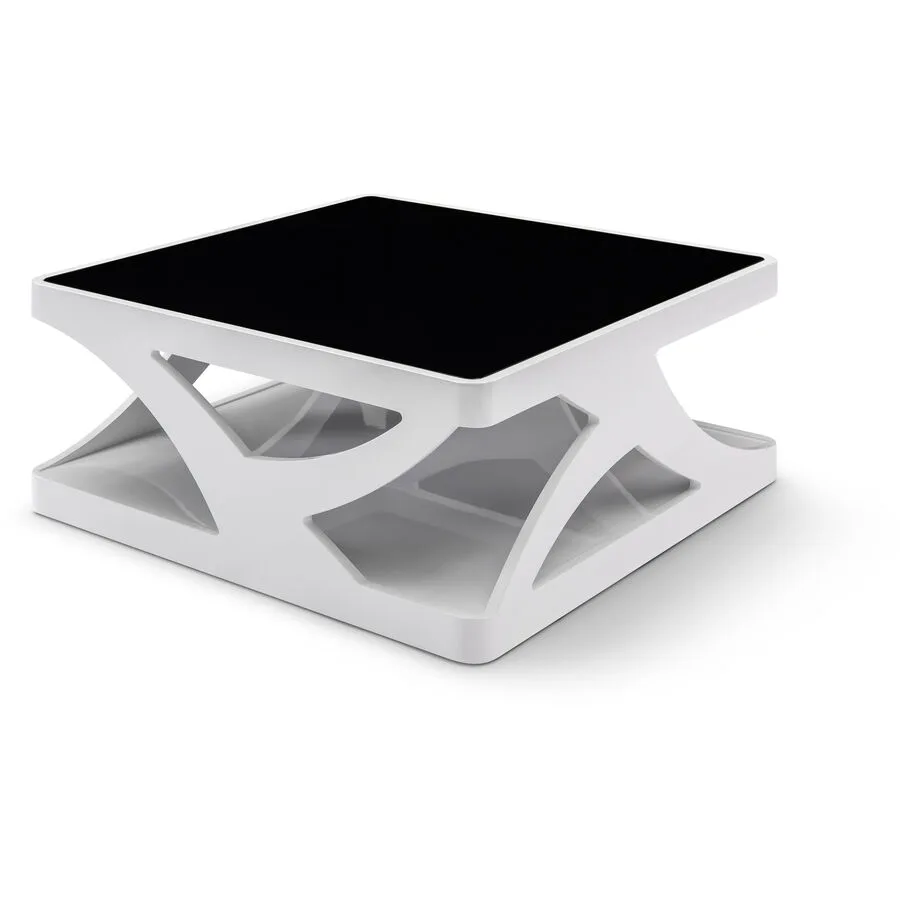 Salontisch Perry weiss/schwarz MDF B 90 T 90 cm