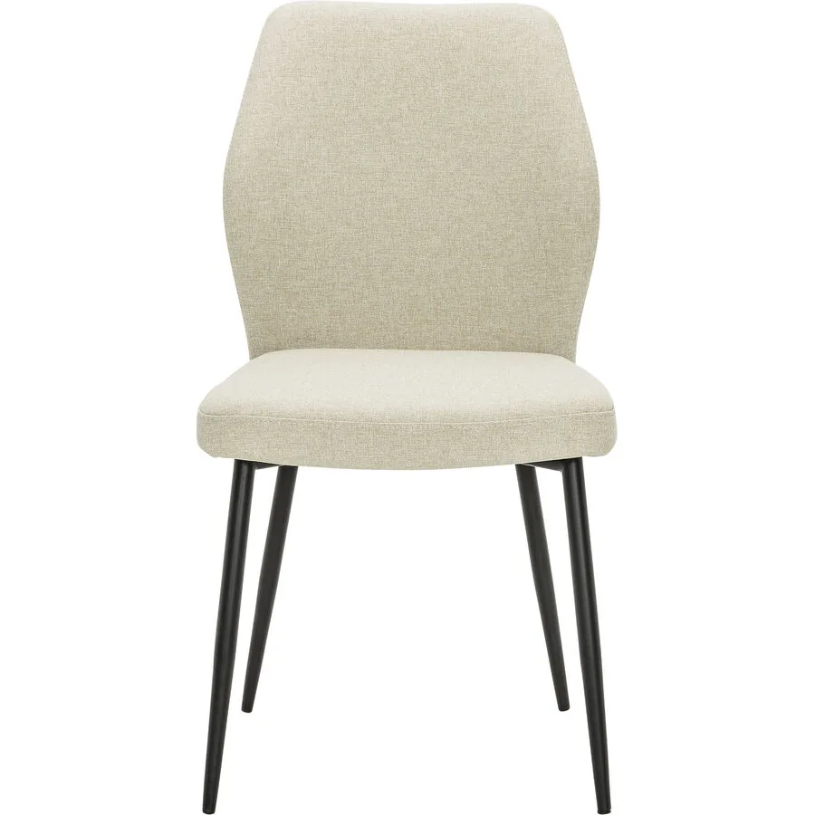 Stuhl Elonie beige Stoff/Metall