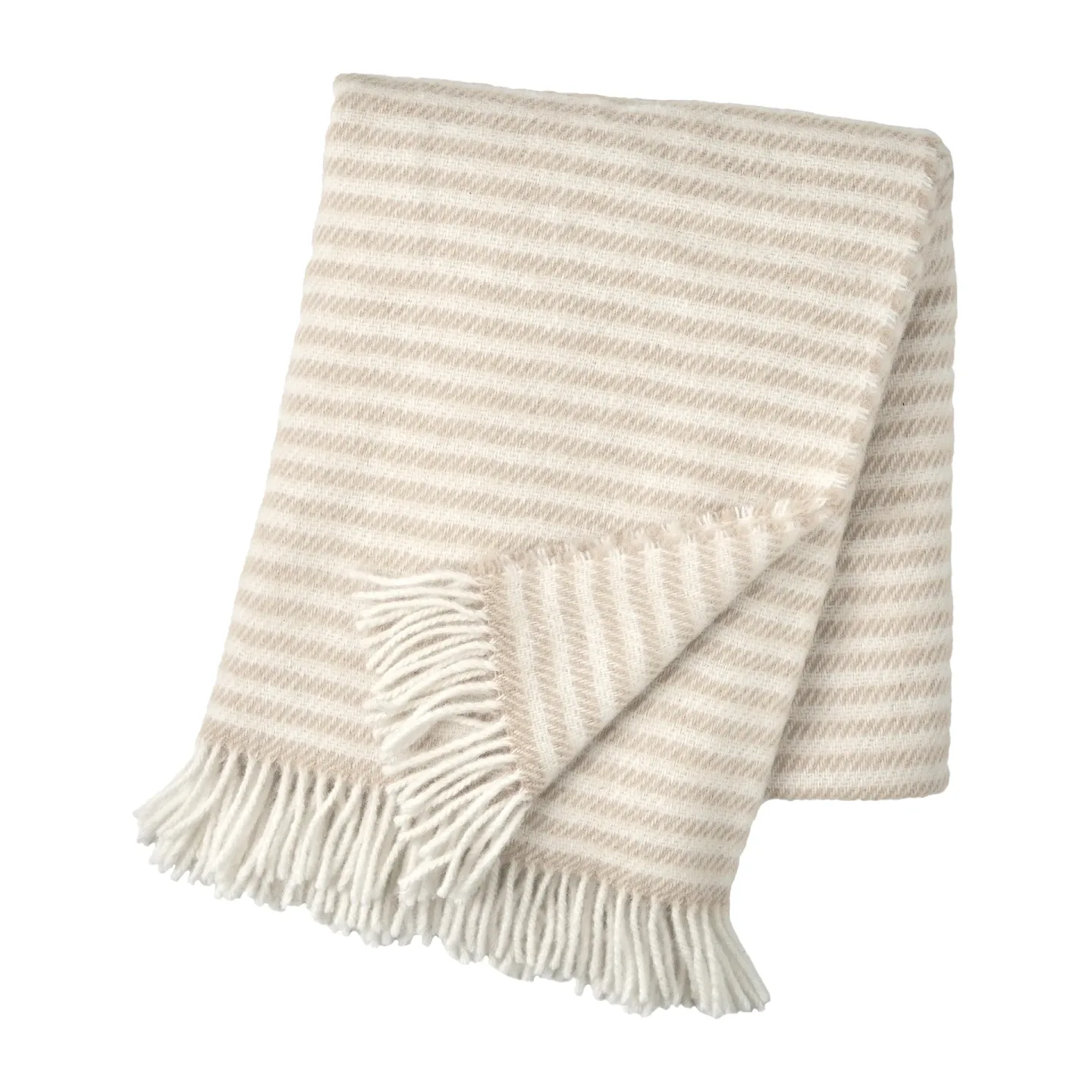 Scandi Living Tidal Wolldecke 130 x 180cm Beige