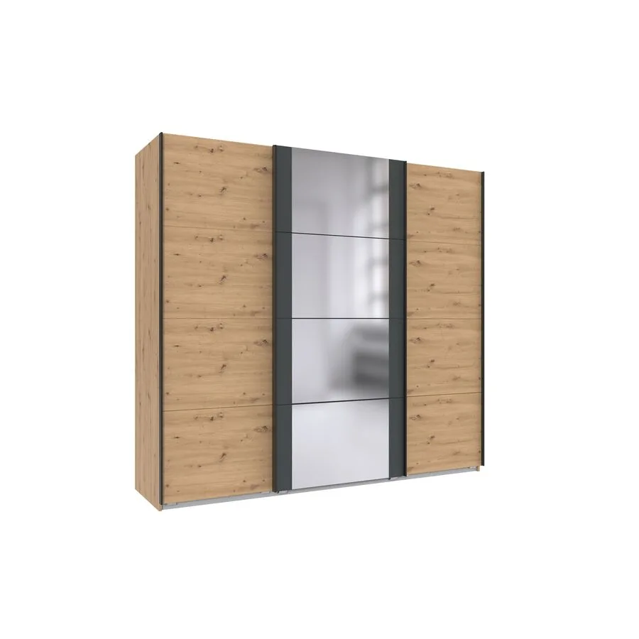 Kleiderschrank Juli Eiche Nachbildung Holzwerkstoff B 225 cm