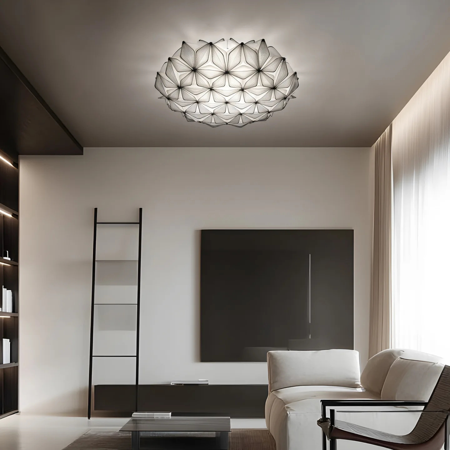 C'EST LA VIE taklampe, svart, Ø 71 cm, 3 lyskilder – Slamp - Stue - Design - Plast - Plafond