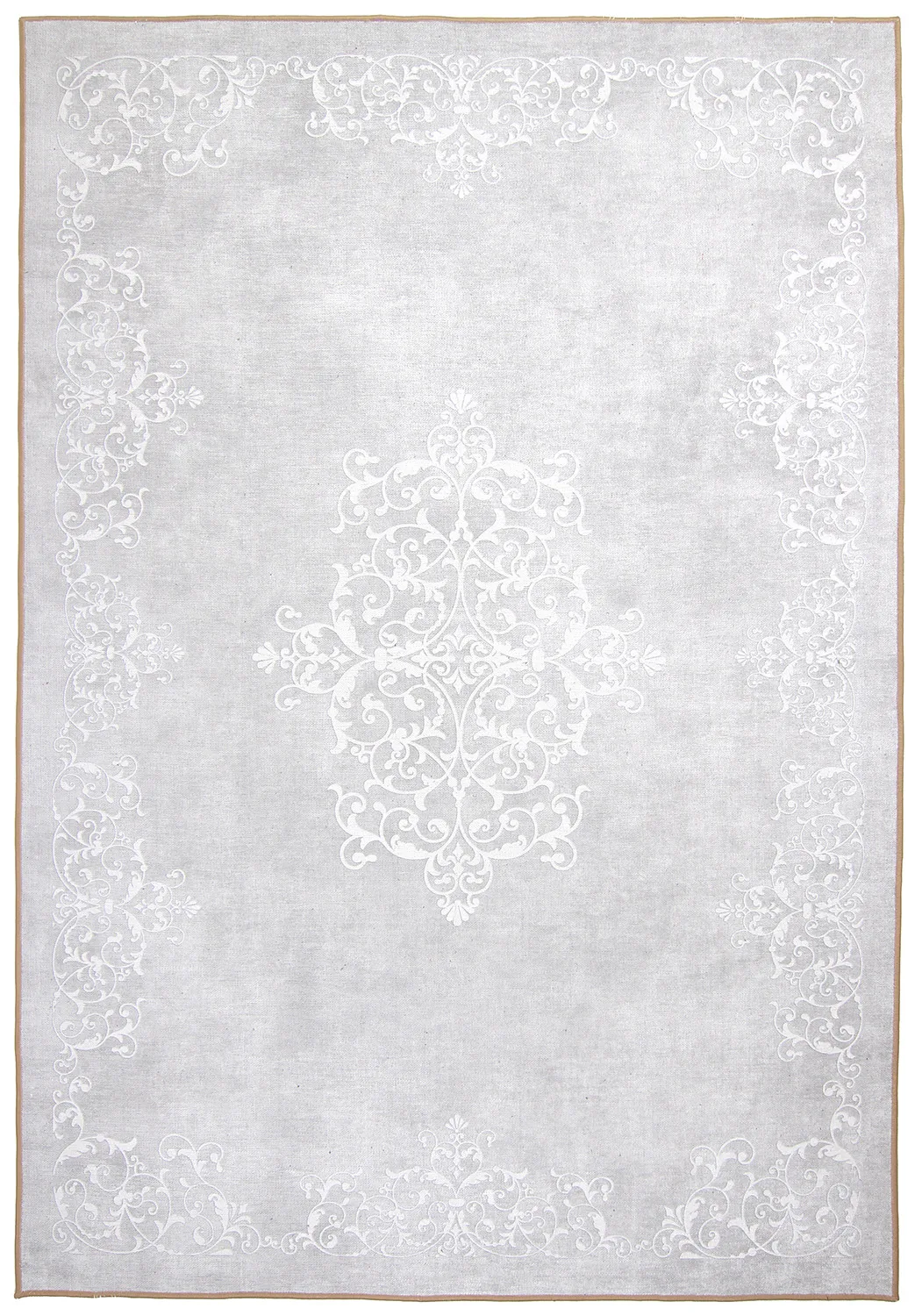 Wilton-teppe - Santi (lysegrå/hvit) (Størrelse: 200 x 280 cm)
