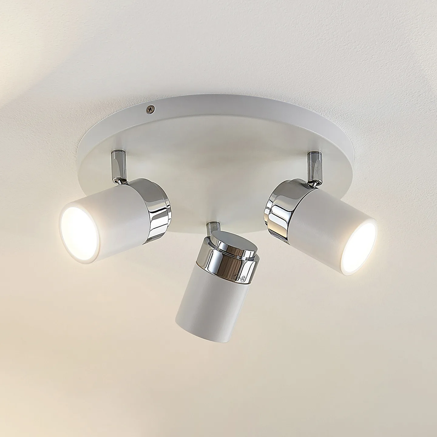 Kardo 3 Deckenleuchte White/Chrome - Lindby - Wohnzimmer - Modern - Metall - Mehrflammig