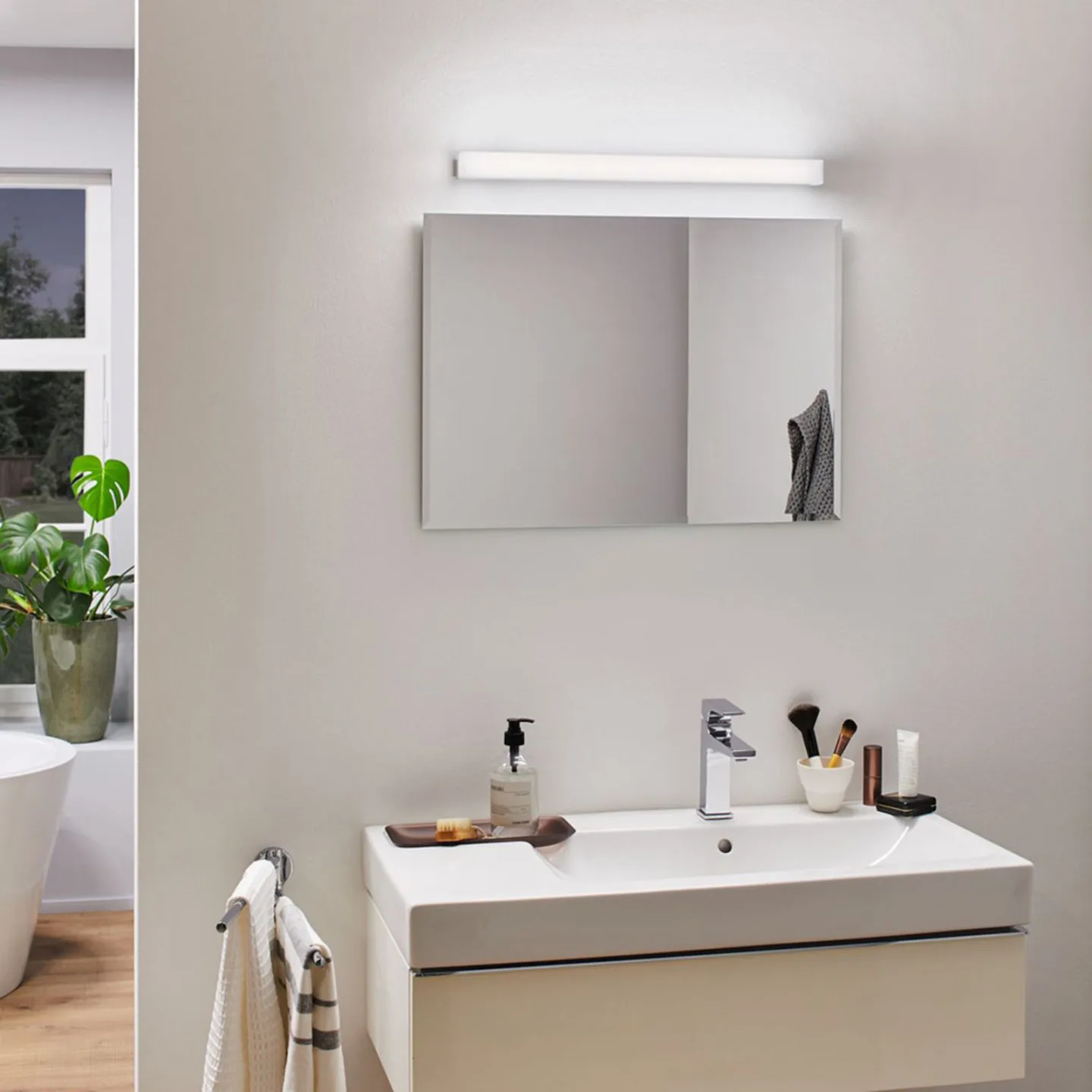 Luno LED Wandleuchte 8W IP44 Aluminium - Paulmann - Badezimmer - Modern - Metall - Eckig