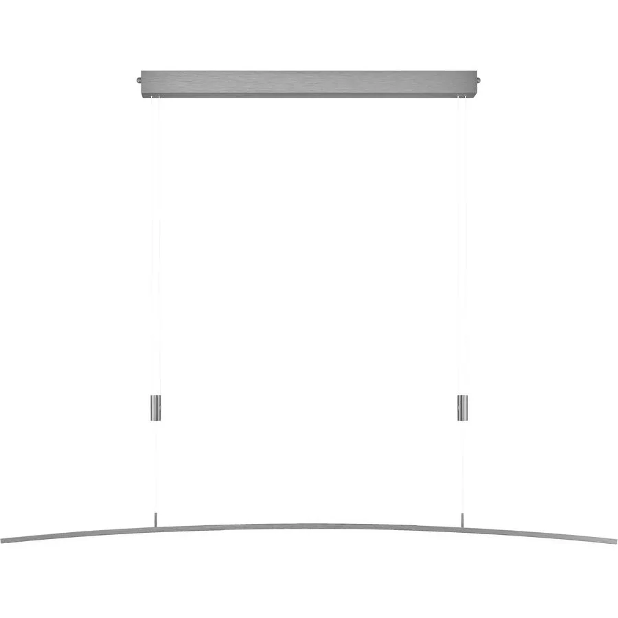 Designer-Pendellampe Bankamp Plain aluminium matt dimmbar 120 cm - Material: Aluminium/Stahl - LED - Lichtfarbe: Extra warmweiss - Helles Neutralweiss