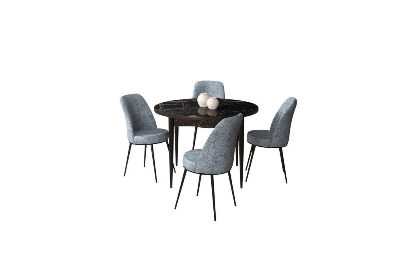 Tor Matgrupp 4-sits - Svart/Grå