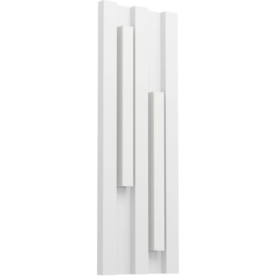 Eglo Wandlampe aussen Fandina Weiss Stahl verzinkt 41.5 cm - LED - Lichtfarbe: Warmweiss - LED Energiesparlampen
