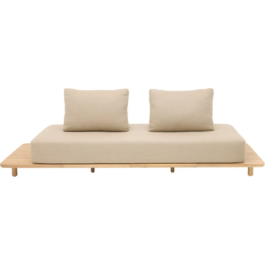 Gartenlounge Venedig beige Akazie 2 B 253 cm T 96.5 cm