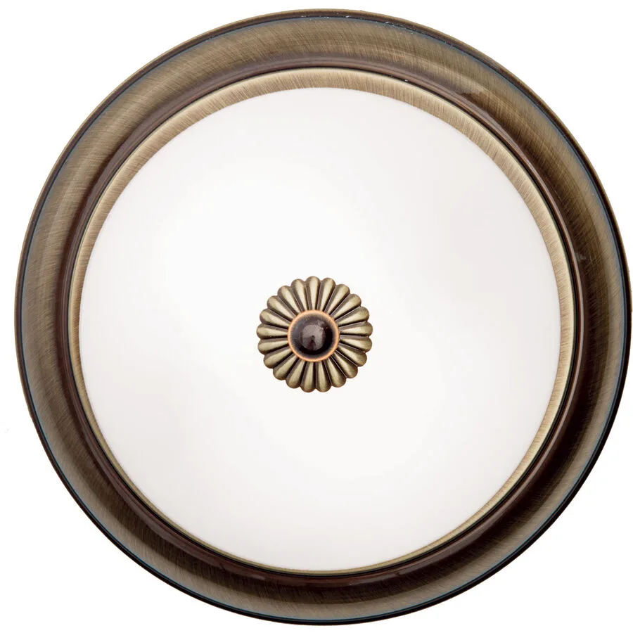 Briamond Deckenlampe Empire Glas/Messing 26 cm 11 cm - Farbe: Patina - Material: Messing/Glas