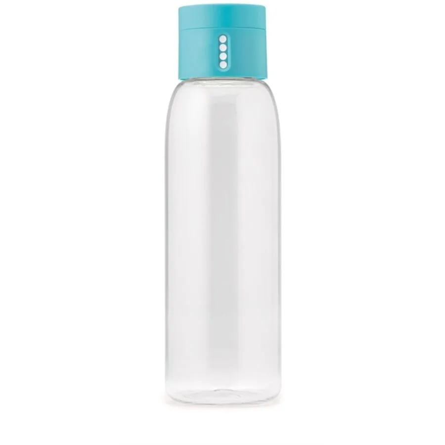 Trinkflasche Joseph Joseph Dot Cyan/Transparent Kunststoff 7 cm 7 cm 0.6 l - Farbe: türkis, transparent
