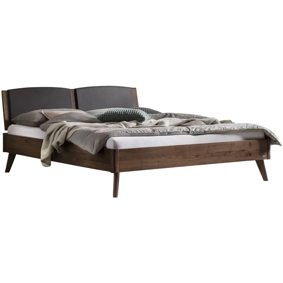Hasena Bett Castello Braun Holz 180 x 210 cm - Farbe: Nussbaum