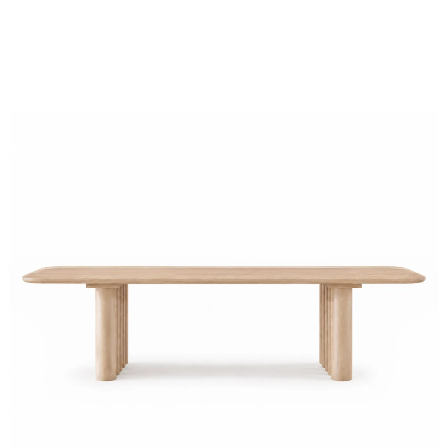 Dk3 - Plush Table Rectangular 30mm tabletop 130mm legs L240 x W100 x H72 cm Max 2 extension leaves Oak - soap - Matbord - Beige