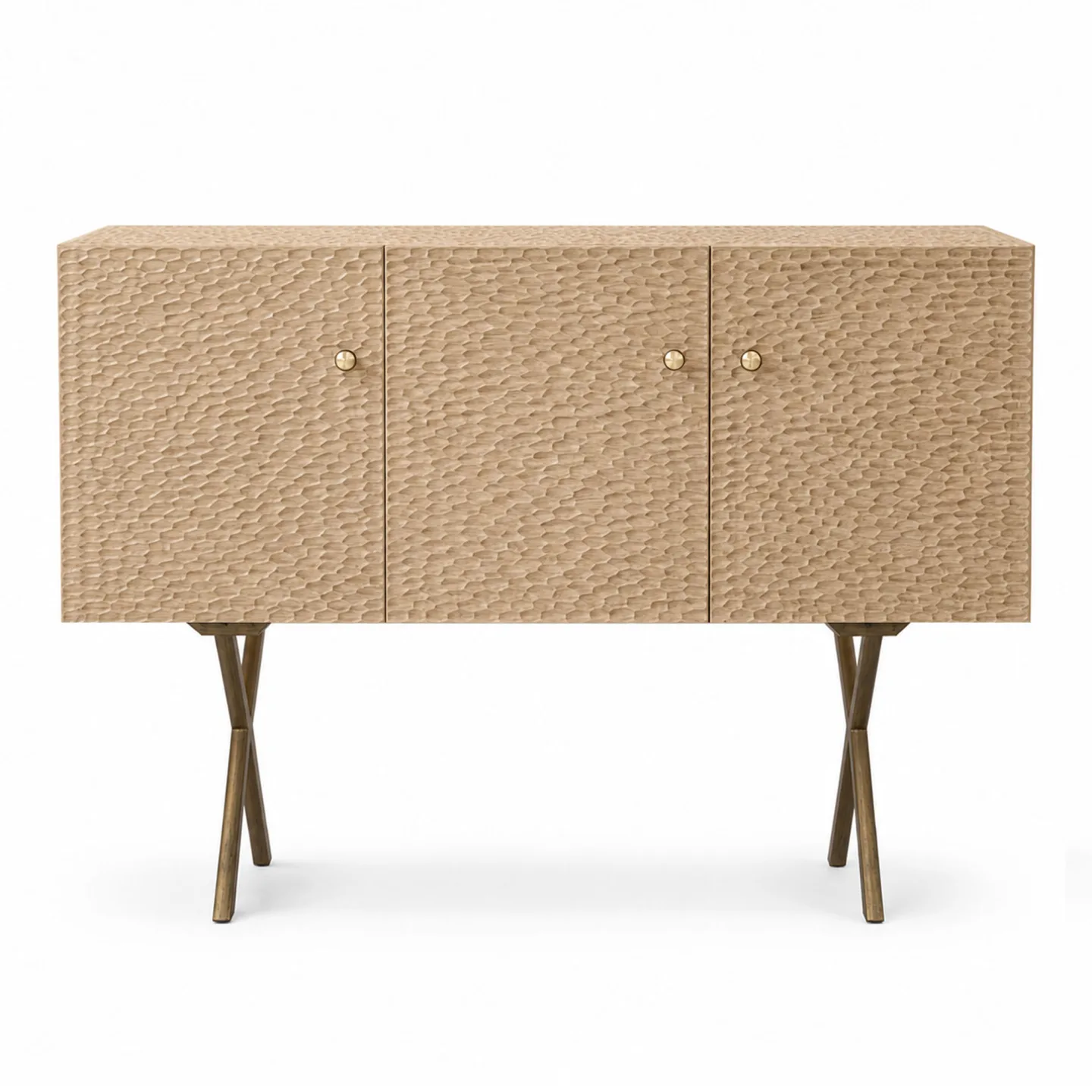 Zanat - Touch Sideboard, 3 doors/Brons, Vitoljad ek 129 cm - Skänkar och sideboards - Studioilse - Träfärgad - Trä